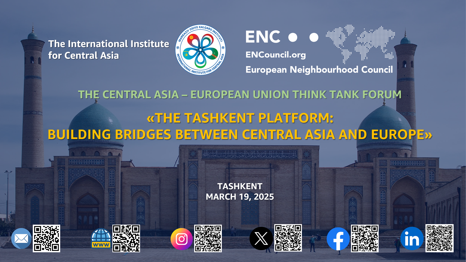 ISIA presente al “The European Union – Central Asia Think Tank Forum” a Tashkent (Uzbekistan)