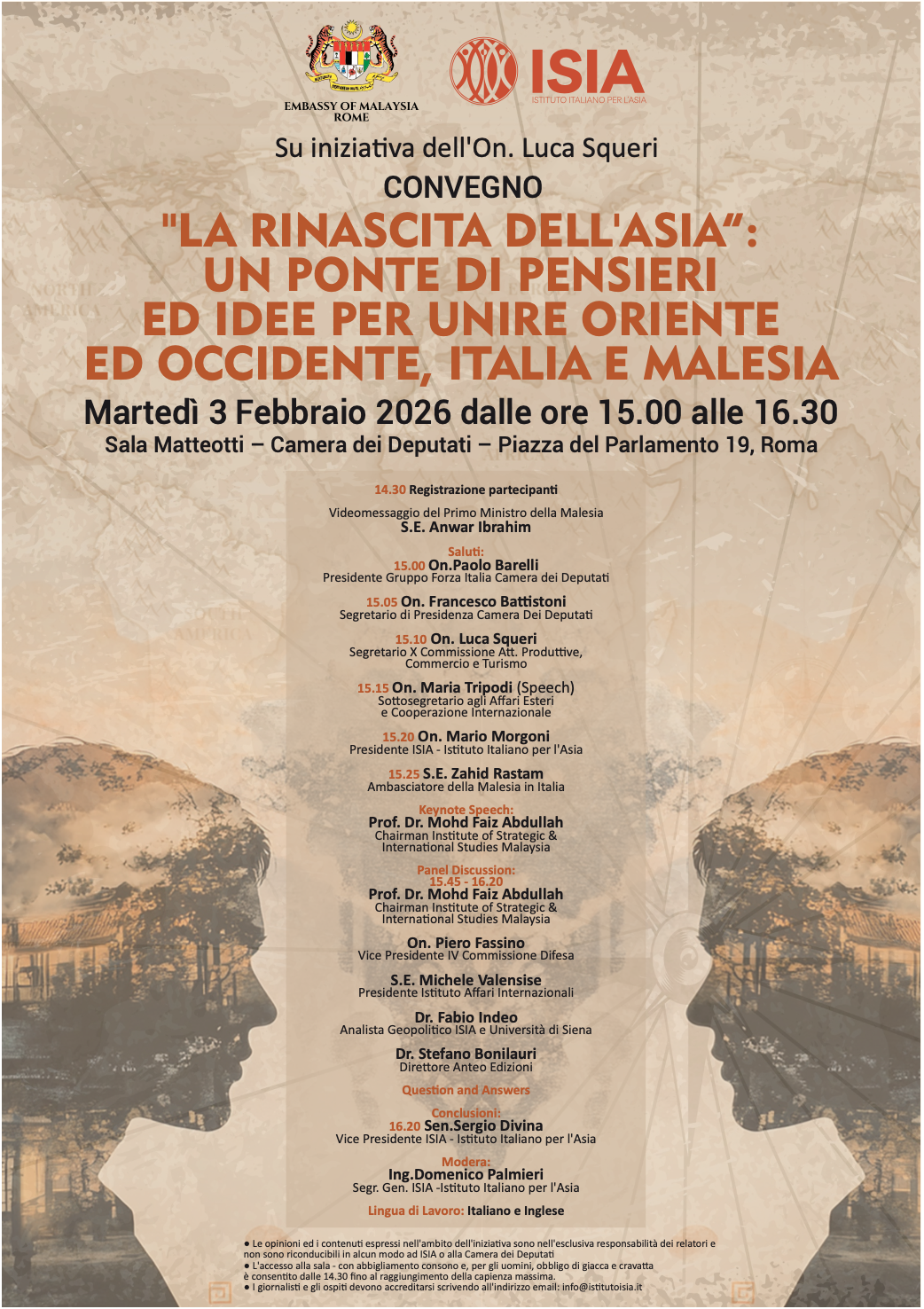 ”LA RINASCITA DELL’ASIA”: UN PONTE DI PENSIERI ED IDEE PER UNIRE ORIENTE ED OCCIDENTE, ITALIA E MALESIA”